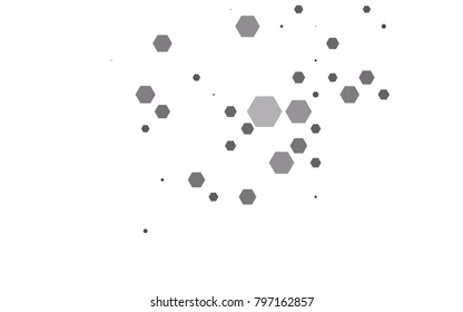 Dark Silver, Gray vector abstract textured polygonal background. Brand-new blurry hexagonal design. Pattern can be used for background.