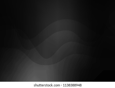 Dark Silver, Gray vector backdrop with bent lines. Shining illustration, which consist of blurred lines, circles. A completely new marble design for your business.