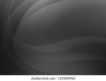 Dark Silver, Gray vector backdrop with bent lines. A vague circumflex abstract illustration with gradient. A new texture for your  ad, booklets, leaflets.