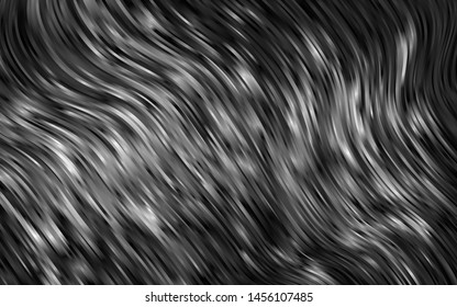 Dark Silver, Gray vector backdrop with bent lines. Creative illustration in halftone marble style with gradient. Pattern for your business design.