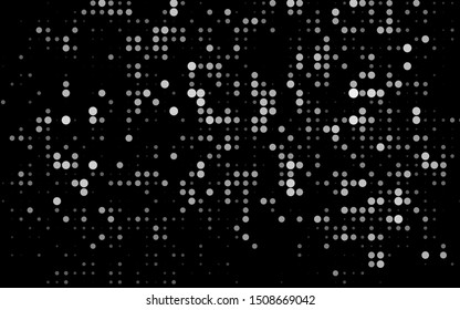 Dark Silver, Gray vector backdrop with dots. Abstract illustration with colored bubbles in nature style. Design for posters, banners.