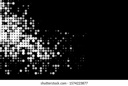 Dark Silver, Gray vector backdrop with dots. Abstract illustration with colored bubbles in nature style. Template for your brand book.