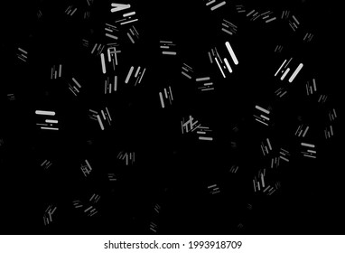 Dark silver, gray vector backdrop with long lines. Glitter abstract illustration with colored sticks. Pattern for ads, posters, banners.