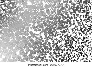 Dark Silver, Gray vector backdrop with dots. Blurred decorative design in abstract style with bubbles. Template for your brand book.