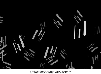 Dark silver, gray vector backdrop with long lines. Shining colored illustration with narrow lines. Pattern for websites, landing pages.