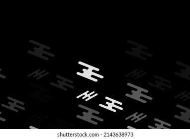Dunkles Silber, grauer Vektorhintergrund mit langen Linien. Linien auf unscharfem abstraktem Hintergrund mit Farbverlauf. Muster für Webseiten, Landing-Seiten.