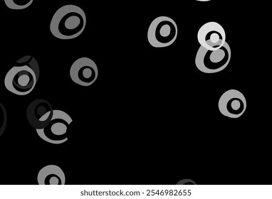 Dark Silver, Gray vector backdrop with dots. Illustration with set of shining colorful abstract circles. Design for business adverts.