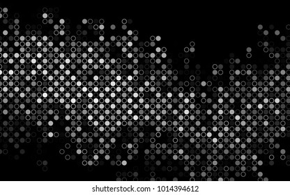 Dark Silver, Gray vector  background with dots. Illustration with set of shining colorful abstract circles. The pattern can be used for ads, leaflets of liquid.