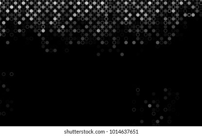 Dark Silver, Gray vector  background with dots. Beautiful colored illustration with blurred circles in nature style. New design for ad, poster, banner of your website.