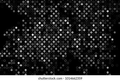 Dark Silver, Gray vector  background with dots. Abstract illustration with colored bubbles in nature style. Beautiful design for your business natural advert.