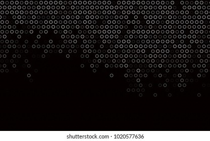 Dark Silver, Gray vector  background with bubbles. Abstract illustration with colored bubbles in nature style. The pattern can be used for ads, leaflets of liquid.
