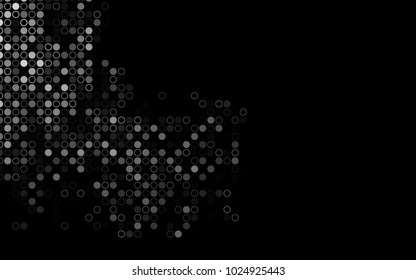 Dark Silver, Gray vector  background with dots. Modern abstract illustration with colorful water drops. The pattern can be used for ads, leaflets of liquid.