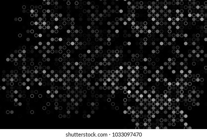Dark Silver, Gray vector  background with dots. Glitter abstract illustration with blurred drops of rain. New design for ad, poster, banner of your website.