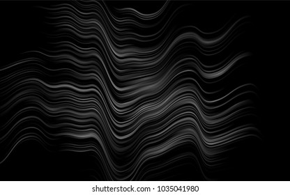 Dark Silver, Gray vector background with lava shapes. A completely new color illustration in marble style. Textured wave pattern for backgrounds.