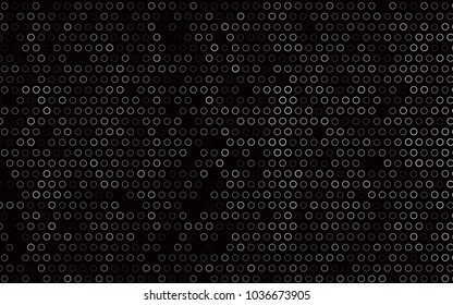 Dark Silver, Gray vector  background with bubbles. Abstract illustration with colored bubbles in nature style. Completely new template for your brand book.