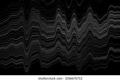 Dark Silver, Gray vector background with bubble shapes. Colorful abstract illustration with gradient lines. Pattern for your business design.