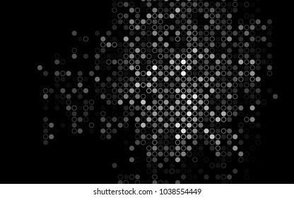 Dark Silver, Gray vector  background with bubbles. Modern abstract illustration with colorful water drops. Completely new template for your brand book.