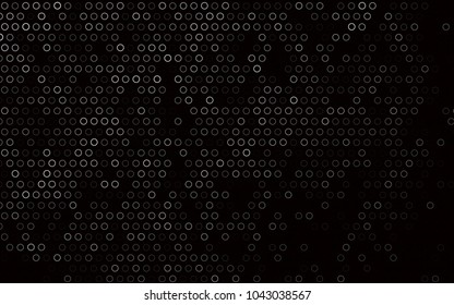 Dark Silver, Gray vector  background with bubbles. Blurred decorative design in abstract style with bubbles. Pattern can be used as texture of water, rain drops.