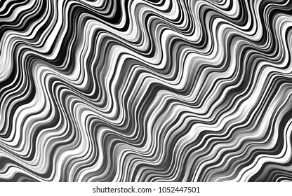 Dark Silver, Gray vector background with liquid shapes. Blurred geometric sample with gradient bubbles.  Textured wave pattern for backgrounds.