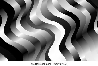 Dark Silver, Gray vector background with abstract lines. An elegant bright illustration with gradient. A new texture for your  ad, booklets, leaflets.