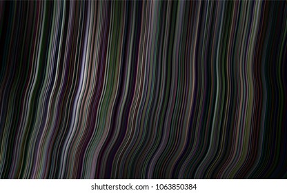 Dark Silver, Gray vector background with bent lines. Blurred geometric sample with gradient bubbles.  The best blurred design for your business.