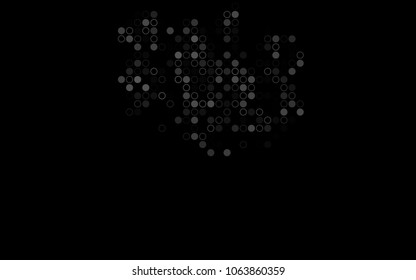 Dark Silver, Gray vector  background with dots. Blurred bubbles on abstract background with colorful gradient. Completely new template for your brand book.