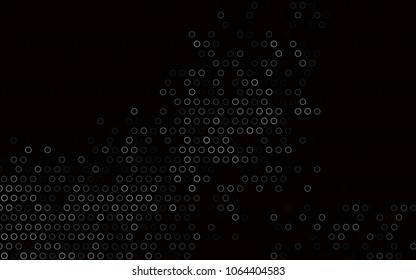 Dark Silver, Gray vector  background with bubbles. Illustration with set of shining colorful abstract circles. New design for ad, poster, banner of your website.