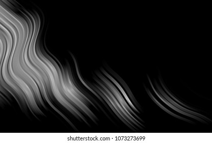 Dark Silver, Gray vector background with curved circles. Brand-new colored illustration in marble style with gradient. Pattern for your business design.