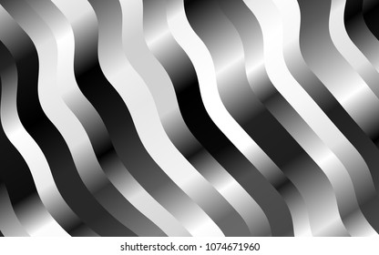 Dark Silver, Gray vector background with abstract lines. Glitter abstract illustration with wry lines. The best blurred design for your business.