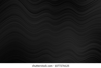 Dark Silver, Gray vector background with bent lines. Glitter abstract illustration with wry lines. The best blurred design for your business.