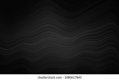Dark Silver, Gray vector background with abstract lines. Creative illustration in halftone marble style with gradient. The best blurred design for your business.