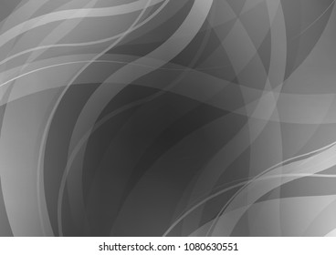 Dark Silver, Gray vector background with abstract lines. Geometric illustration in marble style with gradient.  A new texture for your  ad, booklets, leaflets.