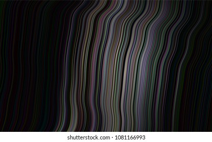 Dark Silver, Gray vector background with lamp shapes. Shining illustration, which consist of blurred lines, circles. A completely new marble design for your business.