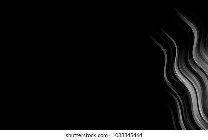 Dark Silver, Gray vector background with liquid shapes. Modern gradient abstract illustration with bandy lines. Marble style for your business design.