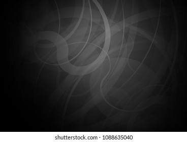 Dark Silver, Gray vector background with bubble shapes. Shining illustration, which consist of blurred lines, circles. Marble design for your web site.