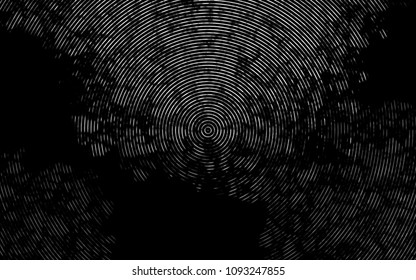 Dark Silver, Gray vector background with curved circles. Blurred geometric sample with gradient bubbles.  The template for cell phone backgrounds.