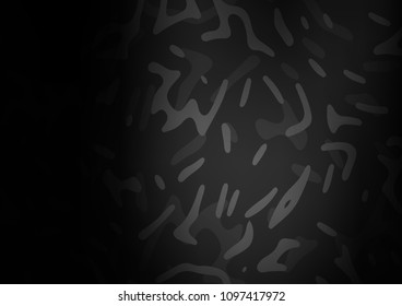 Dark Silver, Gray vector background with abstract lines. Colorful abstract illustration with gradient lines. Marble style for your business design.