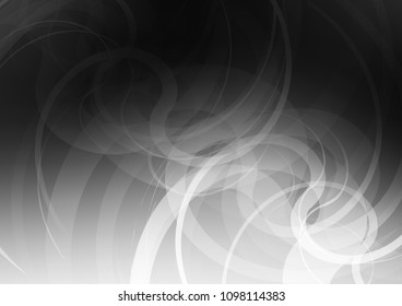 Dark Silver, Gray vector background with bent ribbons. An elegant bright illustration with gradient. Brand new design for your ads, poster, banner.