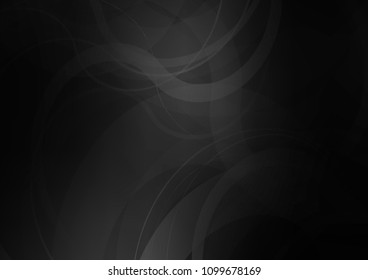 Dark Silver, Gray vector background with bubble shapes. Creative illustration in halftone marble style with gradient. The elegant pattern for brand book.