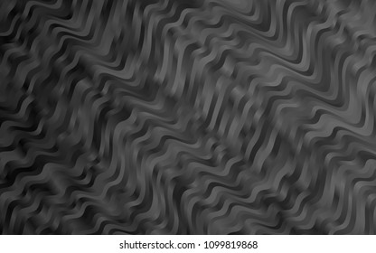 Dark Silver, Gray vector background with curved circles. Colorful illustration in abstract marble style with gradient. Brand-new design for your ads, poster, banner.