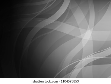 Dark Silver, Gray vector background with abstract lines. Shining crooked illustration in marble style. A completely new marble design for your business.