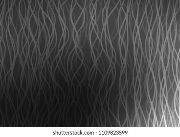 Dark Silver, Gray vector background with bent lines. Geometric illustration in marble style with gradient.  Marble style for your business design.
