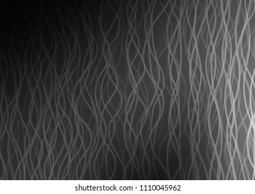 Dark Silver, Gray vector background with bent ribbons. Colorful abstract illustration with gradient lines. A new texture for your  ad, booklets, leaflets.