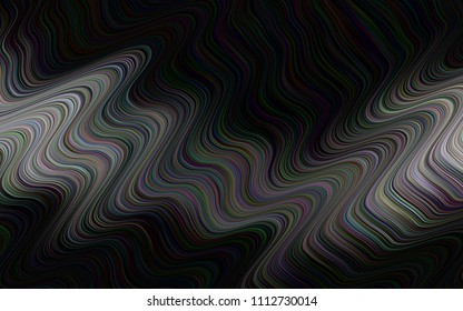 Dark Silver, Gray vector background with lava shapes. Colorful illustration in abstract marble style with gradient. Marble design for your web site.