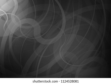 Dark Silver, Gray vector background with lava shapes. Shining crooked illustration in marble style. Pattern for your business design.