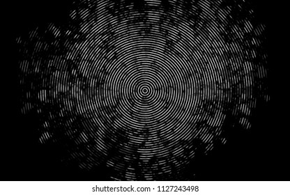 Dark Silver, Gray vector background with bent lines. Blurred geometric sample with gradient bubbles.  A new texture for your  ad, booklets, leaflets.