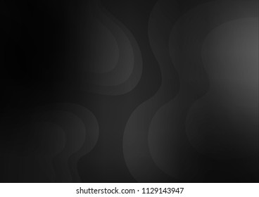 Dark Silver, Gray vector background with lava shapes. Colorful illustration in abstract marble style with gradient. A completely new marble design for your business.