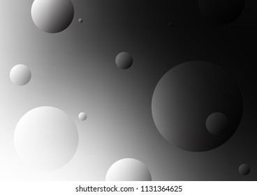 Dark Silver, Gray vector background with dots. Blurred decorative design in abstract style with bubbles. The pattern can be used for beautiful websites.