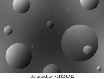 Dark Silver, Gray vector background with bubbles. Abstract illustration with colored bubbles in nature style. Pattern can be used as texture of water, rain drops.