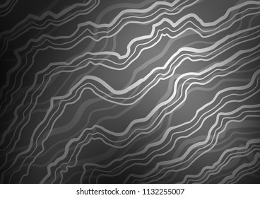 Dark Silver, Gray vector background with liquid shapes. A vague circumflex abstract illustration with gradient. Marble design for your web site.